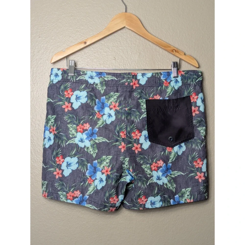 Hollister Swim Trunks Men Size M Multi Floral Tropical Board Shorts‎ Beachwear